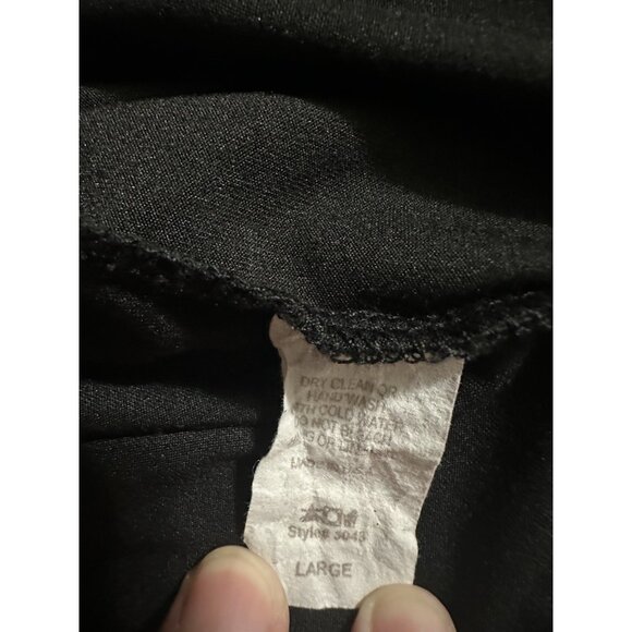 🌵4/$25 Entro Women's Size Large L Black Dress 3/4 Sleeve Keyhole Flowy Soft - Picture 3 of 7